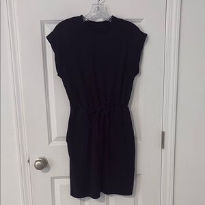 Stretchy, Soft Black Short Sleeve Dress